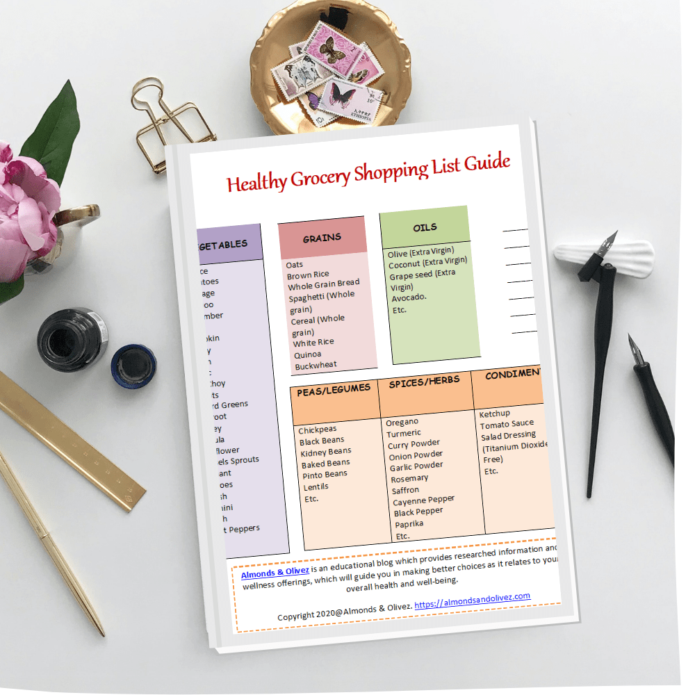 Healthy Shopping List Guide-Almondsandolivez.com