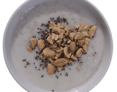 A bowl of Oatmeal - Almonds and Olivez